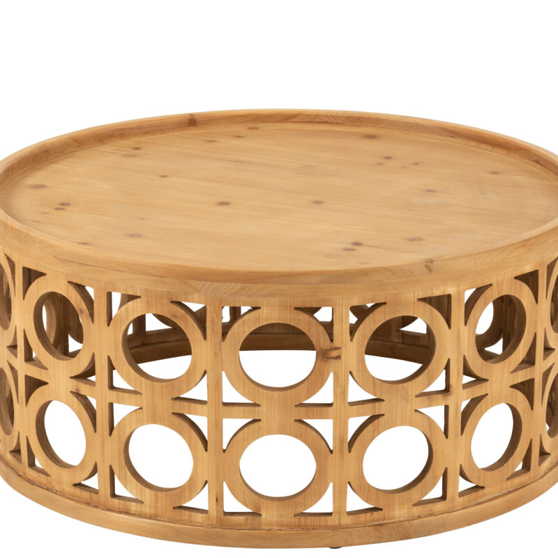 Couchtisch Schnitzerei Tanne Natur