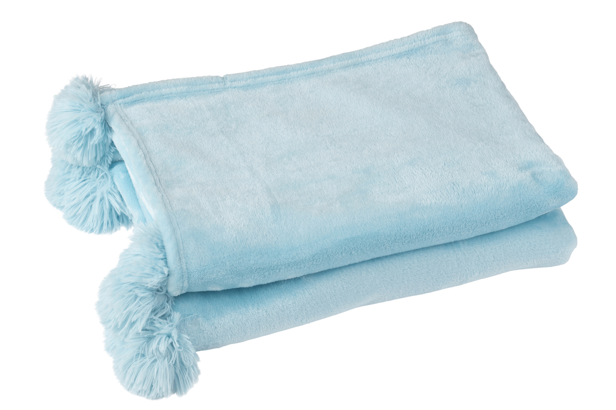 Karo Pompom Decke – Bild 2